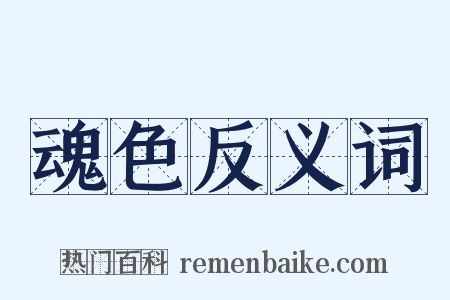 魂色反义词是什么意思的图片